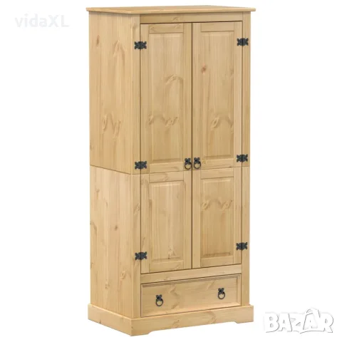 vidaXL Гардероб "Corona" 76x50x170 см бор масив