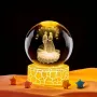 LED Светеща кристална топка/лампа, 3D сензорна-Сватба,Младоженци, снимка 1