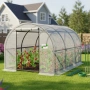 Компактна бяла оранжерия - професионална защита и идеални условия за вашите култури - 3 х 2 х 2м, снимка 5