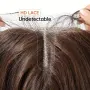 Кафява права перука 65 см с дантелен път T Part Lace 13x4x1, снимка 4