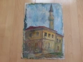 Авторска картина "Старата джамия" масло от 80-те г, снимка 6
