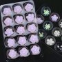 15 бр пластмасова прозрачни гнезда за оформяне сушене на цветя от фондан форма полусфери полу сфери, снимка 2