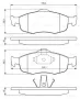 VERTEX VR1604 НАКЛАДКИ ПРЕДНИ FORD Scorpio Mk1 Mk2 / Mondeo Mk1 Mk2 / Cougar 1986-2001 OE 1521326, снимка 2
