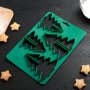 3210 Шаблон резец за коледни сладки 3D Елхи, снимка 2