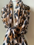 Леопардов шал от 100 % коприна в кафявата гама, снимка 10