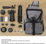 LICAEVEY чанта с презрамка за DSLR/SLR/безогледални фотоапарати, сива, снимка 2
