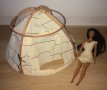 Ретро кукла Покахонтас с палатка, снимка 1