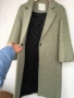 Вълнено палто цвят светла мента със сиви отенъци, М, снимка 5
