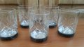 Руски кристални чаши с посребрена основа 