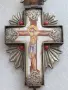 Православен емайлиран кръст в сребърен обков,сребро 84., снимка 2