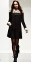 Елегантна рокля с дантела и джобове черно и бежово , снимка 11