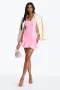Лятна Млечно Розова Мини Рокля - Бранд FASHION NOVA, снимка 4