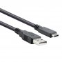 Кабел USB2.0 към USB Type C Черeн 1m VCom SS001173 Cable USB - USB Type C, снимка 1 - Кабели и адаптери - 33988577