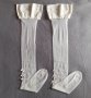 Нови бели силиконови чорапи с панделки , снимка 1 - Бельо - 40442510