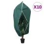 vidaXL Зимни покривала за растения с цип, 10 бр, 70 г/м², 1,2x1,8 м, снимка 1