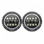 Комплект диодни халогени Automat, 80W, 12V, С мигач, Черен, снимка 2