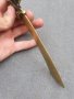 Стар Месингов Нож за писма глава на кон острие, снимка 7