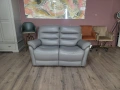 Сив кожен диван двойка La-z-boy, снимка 11