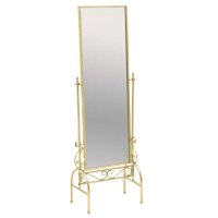 Луксозно златисто огледало със стойка, снимка 1 - Огледала - 42392149