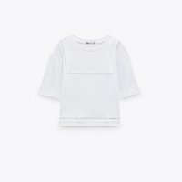 Zara-Нова блуза с перфорирана тъкан, снимка 3 - Тениски - 34257334