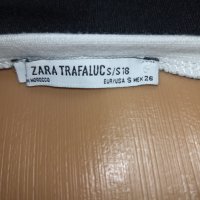 Zara XS/ S- Черна секси рокля от трико с бяла странична лента, снимка 12 - Рокли - 40583636