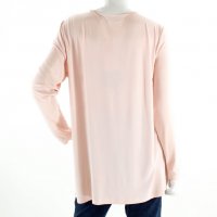 Нежна розова блуза с етикет, с два пласта, снимка 2 - Блузи с дълъг ръкав и пуловери - 35974843