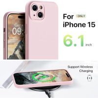 Нов iPhone 15 6.1 инча Премиум Силиконов Калъф + 2 Стъклени Протектора, снимка 7 - Калъфи, кейсове - 42683858