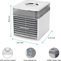 Мини въздушен охладител Basein Nexfan-01 air cooler 10W 3 скорости вентилатор с вода LED светлини пр, снимка 5 - Вентилатори - 41954720