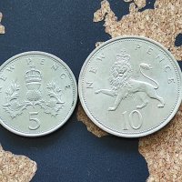 Монети Великобритания - 1968 год, Кралица Елизабет II, снимка 1 - Нумизматика и бонистика - 43958990