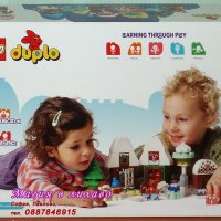Продавам лего LEGO DUPLO 10976 - Джинджифиловата къща на Дядо Коледа, снимка 2 - Образователни игри - 40686822