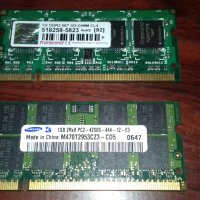 DDR2 RAM памети за лаптоп 2 х 1GB, снимка 1 - RAM памет - 44167012