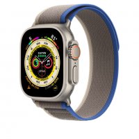 Каишка Apple Watch ULTRA – 49mm сива-синя, снимка 1 - Каишки за часовници - 38978711