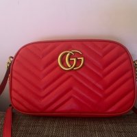Дамска чанта Gucci (Marmont MATELASSÉ small Shoulder bag, снимка 7 - Чанти - 41450363