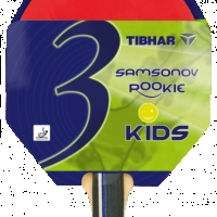 хилка за тенис  на маса нова tibhar  ROOKIE SAMSONOV KIDS   черна,червена гладки гуми 1,5мм play   i, снимка 1 - Тенис - 36086904