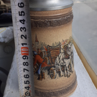 Колекционерска немска халба за бира с капак, снимка 7 - Антикварни и старинни предмети - 44827141