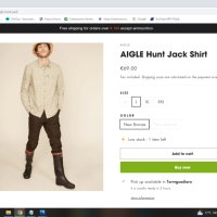 AIGLE HUNT JACK Shirt за лов размер S риза - 426, снимка 6 - Ризи - 41462185