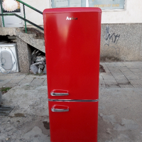 Луксозен червен хладилник ретро дизайн Amica 2 години гаранция!, снимка 1 - Хладилници - 44628773