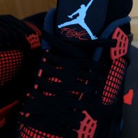 Nike Air Jordan 4 Red Thunder Нови Оригинални Мъжки Обувки Кецове Маратонки Размер 44 Номер 28см , снимка 2 - Кецове - 40535262