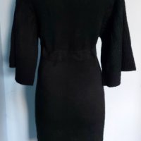 Ефектна черна рокля тип туника с прилеп ръкав "Object" / вълна / унисайз, снимка 7 - Рокли - 16790475