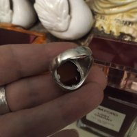 Сребърен пръстен с яспис от края на 19 век, снимка 7 - Пръстени - 41937213