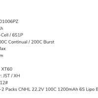 Продавам Li-Po батерия CNHL 6s 1.2Ah 100c за състезателни дронове 1200mAh, снимка 4 - Дронове и аксесоари - 41018383