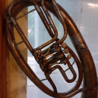 Музикален инструмент флигорна туба тромпет саксофон, снимка 2 - Антикварни и старинни предмети - 34231001