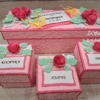 Кутия за бебешки съкровища в розово, за момиче, с рози, снимка 4 - Подаръци за кръщене - 25694727
