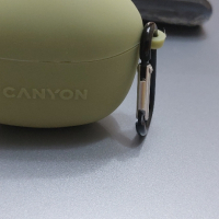 Безжични слушалки Canyon - TWS5, бели/зелени, снимка 4 - Друга електроника - 44748500