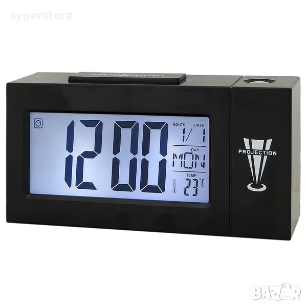 Часовник с проектор за таван и календар настолен Digital One SP00930  ds-618 на батерии може и на то, снимка 1