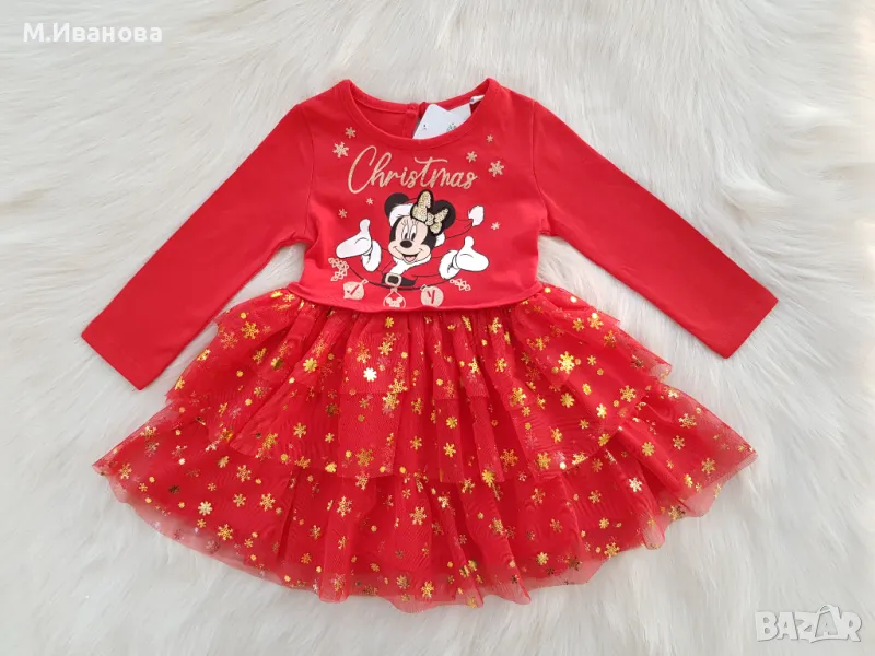 Коледна рокля 6-9 месеца - НОВА, снимка 1