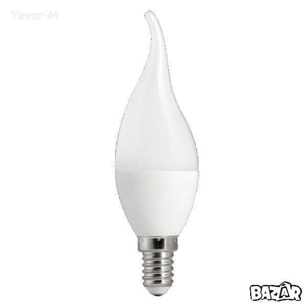 LED Лампа, Пламък 5W, E14, 3000K, 220-240V AC, Топла светлина, Ultralux - LFL51430, снимка 1