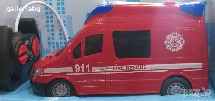 Пожарна с дистанционно управление и светлини, снимка 1
