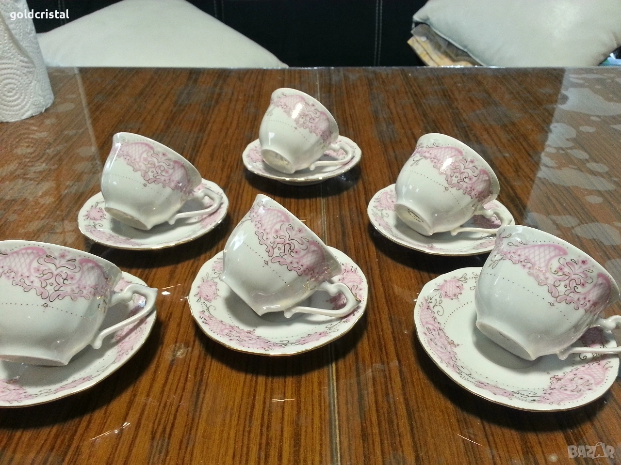 Стар български порцелан Изида чаши за кафе , снимка 1