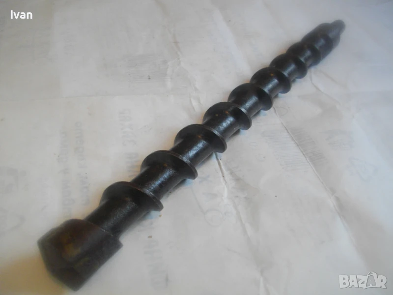 ф35мм ВИДИРАНА БУРГИЯ СВРЕДЛО 42см ЗА ПРОБИВАНЕ СКАЛИ КАМЪК БЕТОН ОТ СТАРОТО КАЧЕСТВО, снимка 1